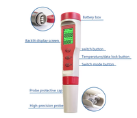 La plus nouvelle sonde résistante à la Corrosion d'instrument de mesure électronique numérique 4-en-1 pour le mètre de PH/EC/tds/température facile
