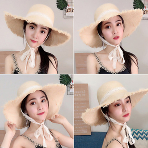Wholesale Custom Logo Natural Raffia Seaside Summer Sunshade Large <strong>Straw</strong> Hat and <strong>Visor</strong> for Women for Outdoor &amp; Travel Scenes - Product Image 3