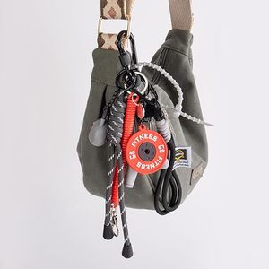 Porte-clés de fitness coloré et fiable en forme de bouteille et d'haltère <span class=keywords><strong>avec</strong></span> plaque de poids, <span class=keywords><strong>pour</strong></span> breloques de sac, cadeau d'entraînement unisexe, livraison rapide - Product Image 3