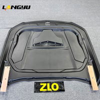 LANGyu 2020+ Accessoires Extérieurs Systèmes de Carrosserie Automobile Capot Avant en Fibre de Carbone Sèche Style V pour Cadillac CT4-V Cache Moteur