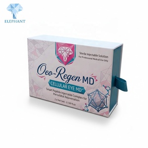 Caja de Embalaje Rígida Deslizante de Lujo Rosa Personalizada con Lámina Dorada, Cinta y Inserto para Viales Médicos, Ampollas, Cosméticos y Regalos - Product Image 2