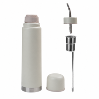 Termo de Acero Inoxidable de 700 ml para Mate, Botella de Doble Pared con Aislamiento al Vacío para Yerba Mate con Bombilla para Argentina y Uruguay