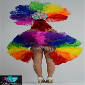 45-50cm vente en gros Plumes bricolage bleu marine en vrac maison grand rouge Art festif plume d'autruche pour carnaval fête mariage artisanat - Product Image 4