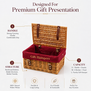 JY S3Hamper scatole di lusso rettangolo Spa <span class=keywords><strong>cesto</strong></span> regalo alla rinfusa vuoto <span class=keywords><strong>cesto</strong></span> di <span class=keywords><strong>vimini</strong></span> fatto di salice personalizzato <span class=keywords><strong>grande</strong></span> scatola regalo - Product Image 6