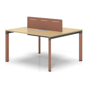 Table de bureau moderne en promotion pour 4 personnes, poste de travail extensible avec cloison, mobilier de bureau multifonctionnel - Product Image 6