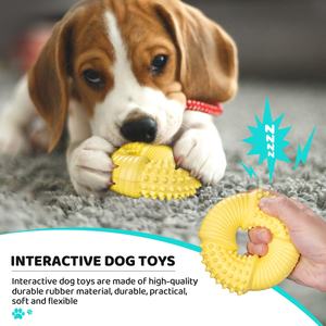 Etkileşimli Komik Moda Isırmaya Dayanıklı Köpek Çiğneme Oyuncağı Dalga Halkası Kauçuk Dayanıklı Çiğneme Oyuncakları Diş Temizliği Günlük Kullanım Eğitim İçin - Product Image 3