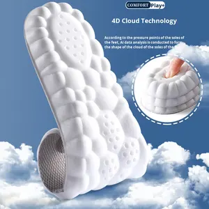 4D Cloud Technology PU Massage Arch Support <strong>Insoles</strong> High Elasticity Shock Absorption Odor Prevention Sports Comfort <strong>Insoles</strong> - Product Image 4