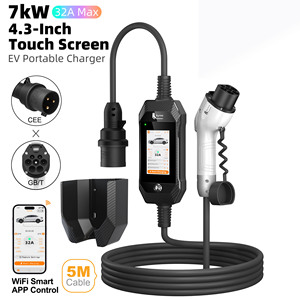 Cargador de Vehículos Eléctricos Feyree GBT de 7kW CA, Monofásico, 32A, 220V, Control por WiFi, Cable de Carga de 5M con Actualizaciones OTA Inteligentes para Vehículos Eléctricos - Product Image 1
