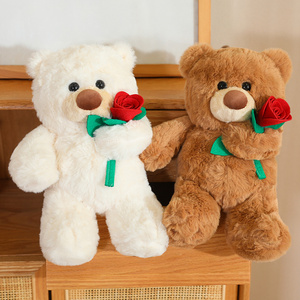 Adorabile Orsacchiotto di San Valentino in 3 Colori, Design con Cuore e Rosa, Antistress, Peluche Super Morbido per Regali e Decorazioni Casa - Product Image 6