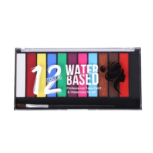 12 couleurs <span class=keywords><strong>FX</strong></span> <span class=keywords><strong>maquillage</strong></span> fabricants de peinture pour le visage à base d'eau Cosplay SFX Halloween Kit de peinture corporelle pour enfants adultes - Product Image 3