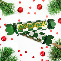 Boîte de crackers de Noël pour enfants, emballage personnalisé de jeu familial avec logo en relief de luxe, bonbon DIY pour fête de Pâques