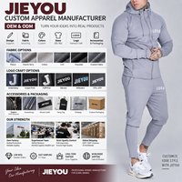 Ensemble de survêtement personnalisé pour homme : sweat à capuche zippé et pantalon de jogging – Tenue de sport pour la gym