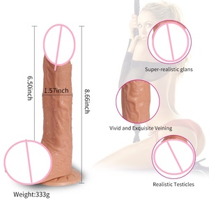 Pene vibrador retráctil realista para mujer, <span class=keywords><strong>succionador</strong></span> <span class=keywords><strong>de</strong></span> empuje artificial, consolador para pene, Juguetes sexuales - Product Image 2