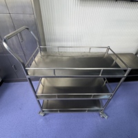 Chariot contemporain en acier inoxydable 304/316 pour hôpitaux, écoles, laboratoires, cliniques dentaires