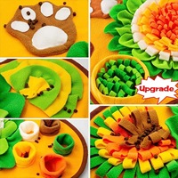 Neue Hunde-Schnüffelmatte in Blumenform, Langsam-Fütterungs-Spieldecke, Puzzle-Teppich, Nasenarbeit-Schnüffelmatte für Hunde