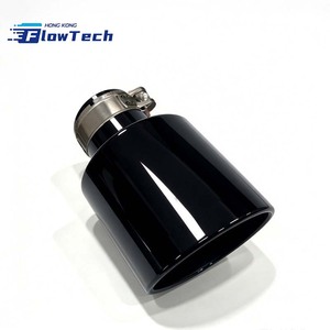 ปลายท่อไอเสีย FlowTech SS304 รูปวงรี ขนาด 170x125x75 มม. ช่องทางเข้า 63 มม. สำหรับ Mercedes-Benz W204 C200 C260 C300 C63 AMG แบบปลายท่อเดี่ยว - Product Image 1