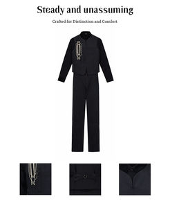 Trajes de Hombre a Medida OEM ODM, Traje Formal de Negocios de Poliéster, Corte Entallado - Product Image 4