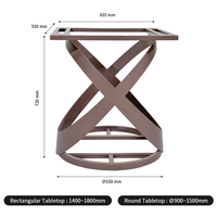 Pieds de table à café et à dîner en acier au carbone robuste, sur mesure, design moderne pour hôtel, cuisine, appartement, bar à domicile