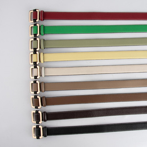 Cinturón de Cuero Genuino con Hebilla en D para Mujer, Estilo Casual, Piel de Vaca con Hebilla de Cobre, Duradero, Moldeado en una Sola Pieza, Marca Tiyo, 2.8cm de Ancho - Product Image 1