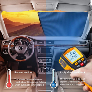 Printed Car Windshield Sun <b>Shade</b> Retractable Sunshade for Auto Sun Visor Protector - Product Image 2