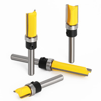 Brocas de Fresado de Carburo de Tungsteno de 6 mm y 1/4 de Pulgada para Trabajar la Madera, Brocas de Fresado de Patrones con Rodamiento