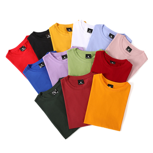 Camiseta Básica de Algodón para Verano, Estilo Urbano Unisex, Cuello Redondo, Estilo Casual Holgado, Multicolor, Manga Corta, Camiseta Básica al por Mayor - Product Image 3