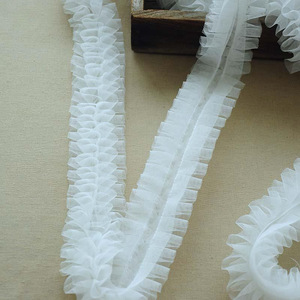 Ruy băng xếp tầng ren lưới 6cm với viền ren kiểu công chúa, viền và cổ tay áo bằng ren - Product Image 6