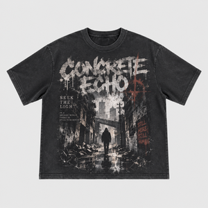 เสื้อยืดวินเทจลายกราฟิกสไตล์อูร์บันทรงโอเวอร์ไซส์พิมพ์ลายตามสั่งสตรีทแวร์สีชาร์โคลแบรนด์ส่วนตัวขายส่งเสื้อยืดผู้ชาย - Product Image 1