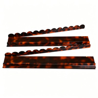 Accessoires de jeu de Mahjong en acrylique brillant effet écaille de tortue de 20 pouces, avec règle de poussée et support de tuiles – Vente en gros, luxe moderne