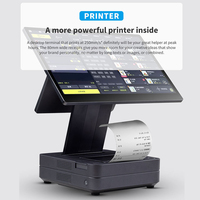 Fabricant de point de vente Restaurant Pos Systems Machine de caisse enregistreuse à écran tactile tout-en-un de 15.6 pouces avec imprimante thermique de 80mm