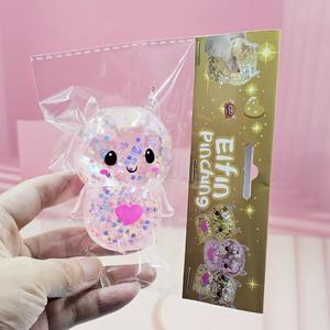 Ours en peluche Maltose Elf avec paillettes dorées, en TPE et silicone, jouet de décompression à rebond lent pour enfants - Product Image 4