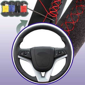 Protector de <span class=keywords><strong>volante</strong></span> de coche de cuero de microfibra para Chevrolet Cruze Hatchback Sedan 2009-2014 <span class=keywords><strong>Aveo</strong></span> 2011-2014 Orlando 2010-2015 - Product Image 1