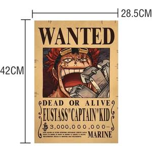 Nouvelle loi voulait une pièce affiches Luffy Frank Sanji Nami rétro papier Kraft Anime <span class=keywords><strong>affiche</strong></span> personnalisée - Product Image 5