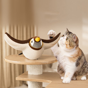 Jouet pour chat en coton et polyester le plus vendu, plume volante, jouet <span class=keywords><strong>à</strong></span> mâcher en peluche pour nettoyer les dents - Product Image 2