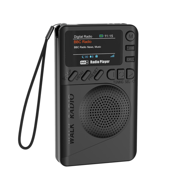 Pocket  DAB/DAB+FM Radio BT 5.0 TFT Color Display With Built in Speakers and SD Card Mp3 Player