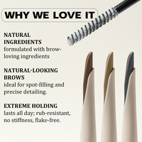 Kit de Structuration des Sourcils à la Vitamine E Hydratant, Logo Personnalisé, Tenue Toute la Journée, Set Crayon et Gel 3D pour Sourcils en Boîte