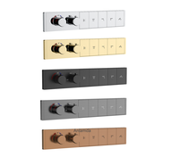 Robinet de douche thermostatique encastré 2026 avec boîtier intégré, 5 fonctions, corps en laiton