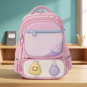 Viet Nam Polyester 7-9kg Fashion <b>Backpack</b> Children Student Soft Shoulder Strap Waterproof Kids Schoolbag <b>Laptop</b> Ready Zipper - Product Image 3