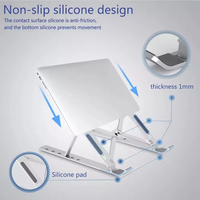 Support pour ordinateur portable et tablette de haute qualité, fabriqué en Chine, pliable, portable, étanche, ergonomique, en alliage d'aluminium, réglable en hauteur