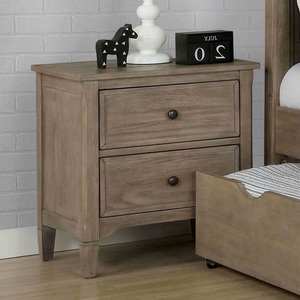 <b>Full</b> Size <b>Bed</b> With Trundle 2 Nightstands Warm Gray Wood Grain Bedroom Furniture <b>Set</b> - Product Image 5