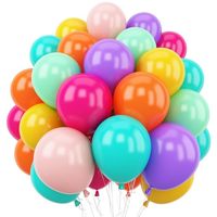 Kit de 60 Globos de Látex de 12 Pulgadas, Color Morado y Blanco, con Confeti, para Fiestas