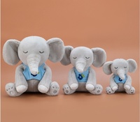 Peluche d'éléphant endormi mignonne avec rembourrage en coton PP, poupée d'anniversaire pour enfants, cadeau unisexe