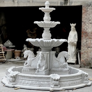 Acqua <span class=keywords><strong>Fontana</strong></span> Di Trevi per la vendita pietra Di marmo intagliato a mano Beige moderni ornamenti da giardino Villa pietra naturale colore CN;HEB - Product Image 4