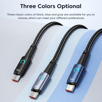 Toocki 100W 5A Cable DE DATOS Carga rápida simple Interfaz portátil tipo C Precio bajo Aleación de aluminio Transferencia de datos eficiente