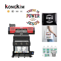 Imprimante DTF Kongkim 60 cm (24 pouces) avec double tête, four de séchage, secoueur de poudre, système d'agitation d'encre blanche