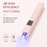 Mini Lámpara LED UV Portátil Inalámbrica USB Cuadrada con Flash 5X, Lámpara de Uñas de Metal de Mano con Curado Rápido y Resistente al Acetona