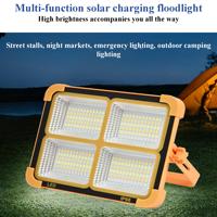 Lampe solaire portable rechargeable, étanche, lampe de poche pour le travail, la pêche, la randonnée, la sécurité en cas d'urgence, projecteur LED, lampe de camping