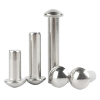 Rivets en acier inoxydable DIN à tête cylindrique, diamètre standard, CLASSE 4, finition brute, diamètre du rivet 2,0 mm