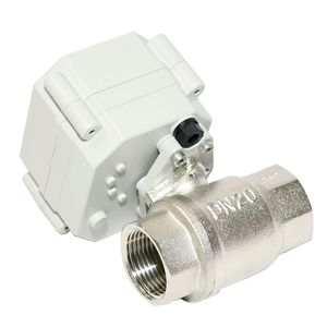 Miniature Electric Ball Valve Nickel Plated Copper Threaded 1 In Water And Air Control Switch Type DN20 - Product Image 4