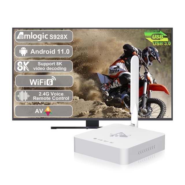 IHOMEMIX High Quality AI-SR 8K Amlogic S928X H96 MAX M12 TV Box Android 11 Smart WiFi 6 AI Box